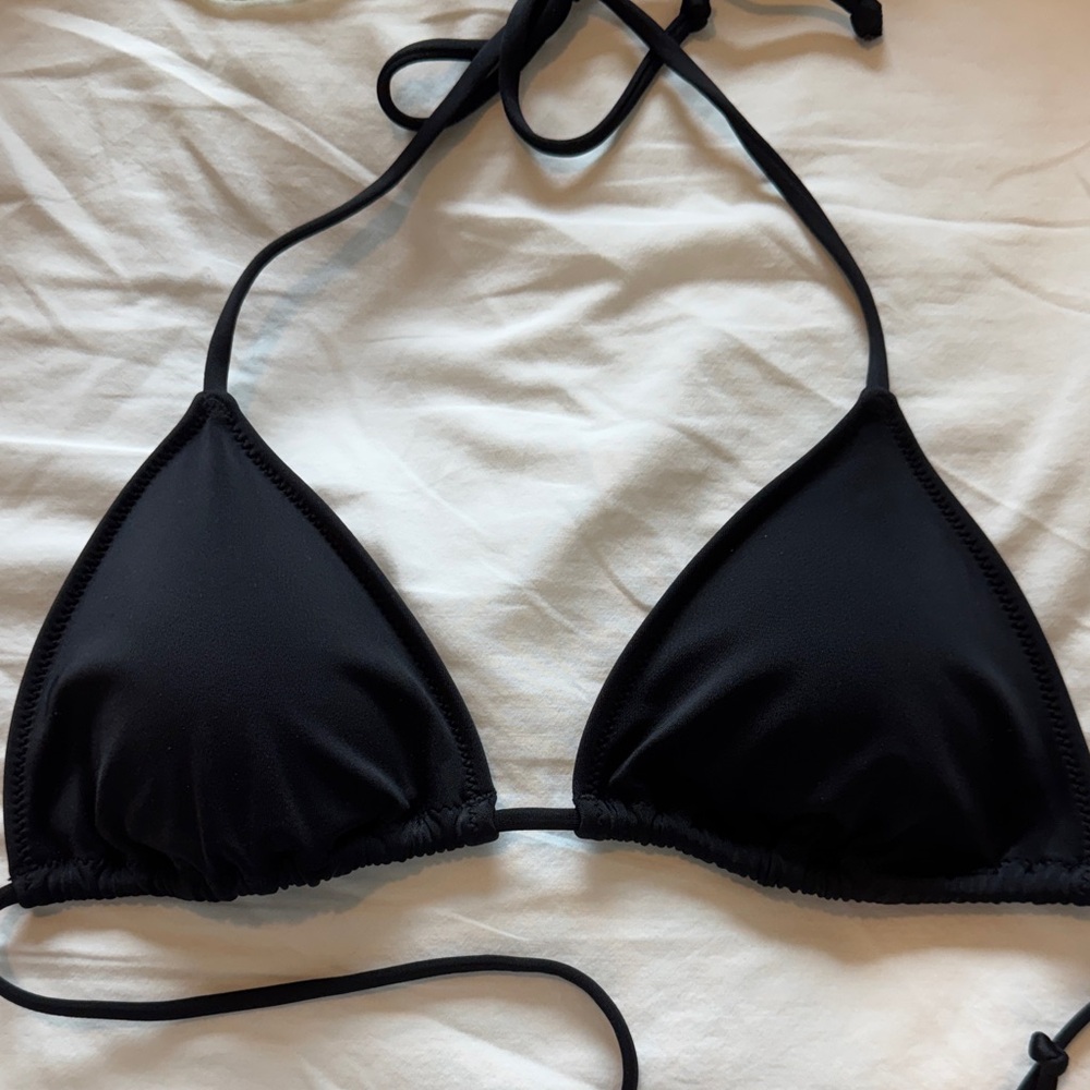 Victoria's Secret Black Triangle Bikini Top